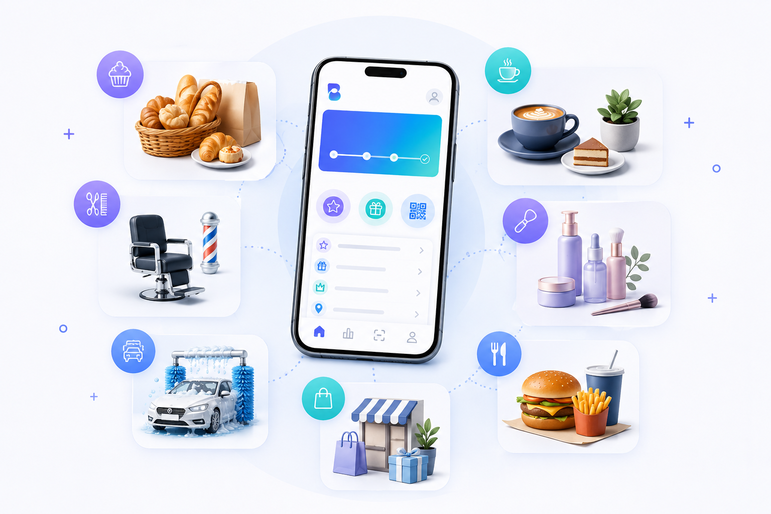 Bonuma für Bäckerei, Café, Friseur, Beauty, Einzelhandel, Autowäsche und Gastronomie